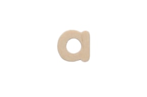 LETRA A 2CM  MADERA