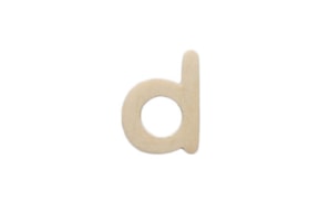 LETRA D 2CM  MADERA