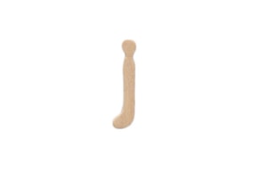 LETRA J 2CM  MADERA