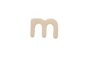 LETRA M 2CM MADERA