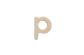 LETRA P 2CM MADEIRA