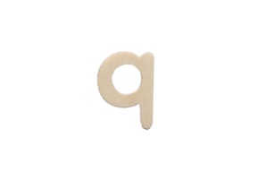 LETRA Q 2CM  MADERA