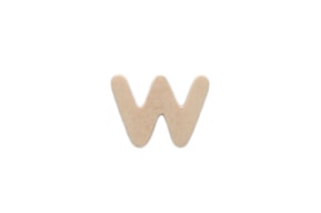 LETRA W 2CM MADERA