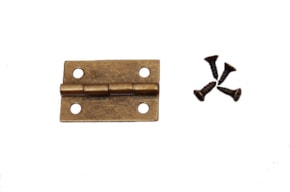 SET 12 DOBRADIÇAS DOURADO ENVELHECIDO 1.7X2.4CM