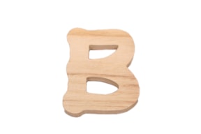 SET 10 LETTERS B 5.6X7X0.6CM POPLAR WOOD