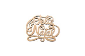 SET 4 WORDS FELIZ NATAL 13X10.4X0.45CM MDF