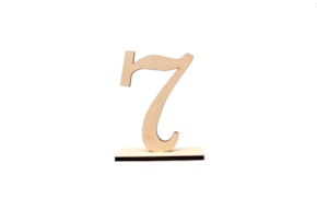 NUMERO 7 C/BASE 7.2X10X0.5CM MDF