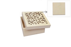 CAIXA RENDILHADA 16X16X8CM C/PLACA