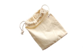 JGO 4 BOLSAS TELA SIN BLANQUEAR C/ CORDEL 15X20.5CM