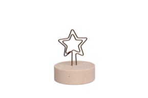 MARCA LUGAR 4.3X5.5CM ESTRELA C/BASE MADEIRA