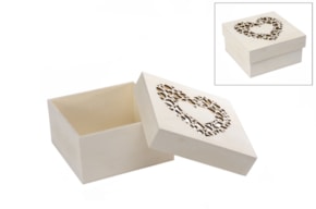 CAIXA C/CORACAO RENDILHADO 16X16X8CM