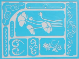 PR * STENCIL 20X15CM PAPOILAS AGS204 ADESIVA