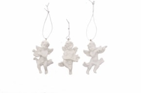 SET 3 ANJOS MUSICOS PENDURAR 5.5CM