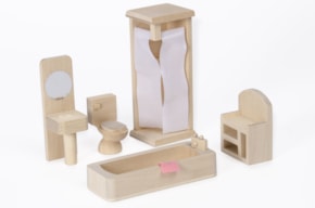 SET 5 PCS MADEIRA CASA DE BANHO
