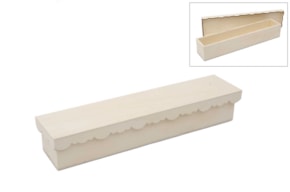 CAIXA PARA VELA COM TAMPA RECORTADA 35.5X8.5X6.5CM