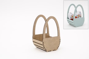 KIT CAIXA CESTO 9X9X15X0.3CM MDF