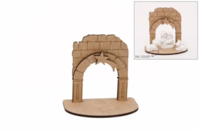 SET 2 CABANAS P/PRESEPIO 7X8.8X0.3CM MDF