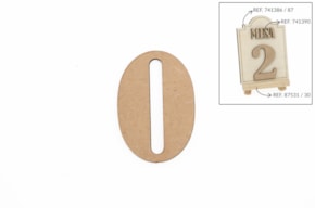 SET 12 NUMEROS 0 5.2X0.3CM MDF