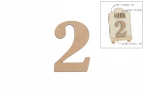 SET 12 NUMEROS 2 5.2X0.3CM MDF