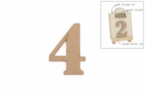 SET 12 NUMEROS 4 5.2X0.3CM MDF