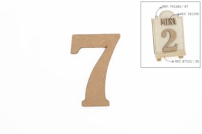 SET 12 NUMEROS 7 5.2X0.3CM MDF