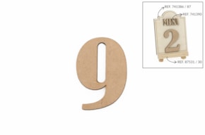 SET 12 NUMEROS 9 5.2X0.3CM MDF