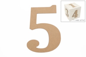 SET 6 NUMEROS 5 13.7X0.3CM DM