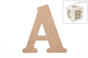 SET 6 LETRAS A 13.7X0.3CM MDF