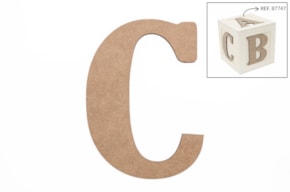 SET 6 LETRAS C 13.7X0.3CM MDF