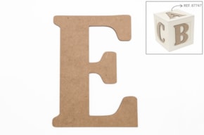 SET 6 LETRAS E 13.7X0.3CM MDF