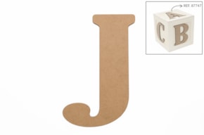 SET 6 LETRAS J 13.7X0.3CM MDF