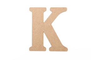 SET 6 LETRAS K 13.7X0.3CM DM
