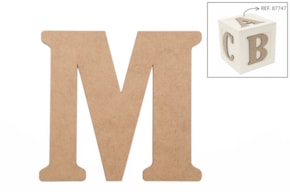 SET 6 LETRAS M 13.7X0.3CM DM
