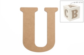 SET 6 LETRAS U 13.7X0.3CM DM