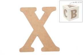 SET 6 LETTERS X 13.7X0.3CM MDF