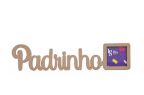 P.FOTO QUAD. PADRINHO 53.5X12X1.2CM MDF  FOTO 10X10