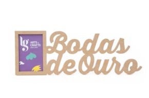 P.FOTO RECT. BODAS DE OURO 46.3X16.3X1.2CM MDF