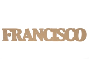 NOME PERSONALIZÁVEL 6 A 10 LETRAS 12X1.6CM MDF