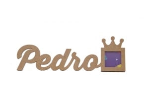 P.FOTO C/ NOME PERSONALIZAVEL ATE 5 LETRAS 13.5X1.2CM MDF