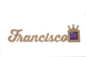 P.FOTO C/ NOME PERSONALIZAVEL 6 A 10 LETRAS 13.5X1.2CM MDF