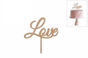 SET 4 ESPETOS LOVE 15X15.8X0.3CM MDF