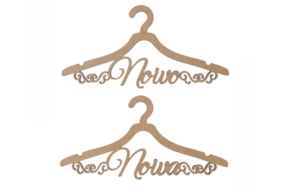 SET 2 CABIDES NOIVO/NOIVA 40X20X0.5CM MDF