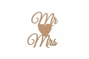 SET 4 PALAVRAS MR&MRS 18X20.6X0.3CM MDF