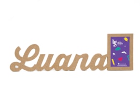 P.FOTO C/ NOME PERSONALIZAVEL ATE 5 LETRAS 16.4X1.2CM MDF