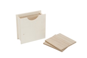 SET 6 CUP COASTERS 11x11x4.5CM