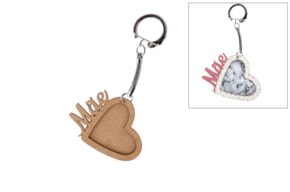SET 12 PORTA CHAVES MAE C/CORAÇAO 6.8X5X0.3CM MDF