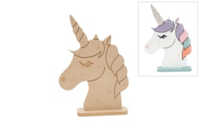 UNICORNIO C/LED 25.8X36.2X1.2CM MDF C/BASE