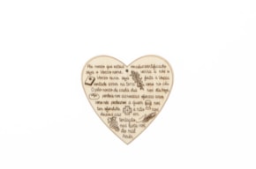 SET 12 HEART W/ "PAI NOSSO" 7X6.8X0.3CM CHOUPO