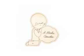 SET 12 CHILDREN PRAYING 9.9X10X0.3CM POPLAR WOOD