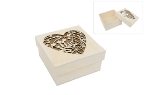 CAIXA C/CORACAO RENDILHADO 16X16X8CM